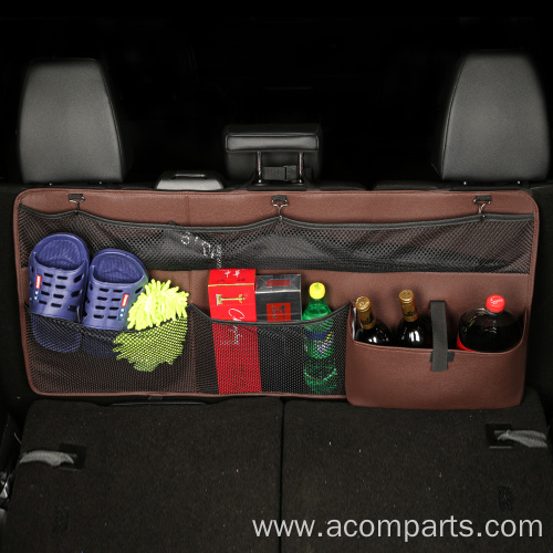 Car Trunk Backseat Organizer Leather Car Organizer Foldable